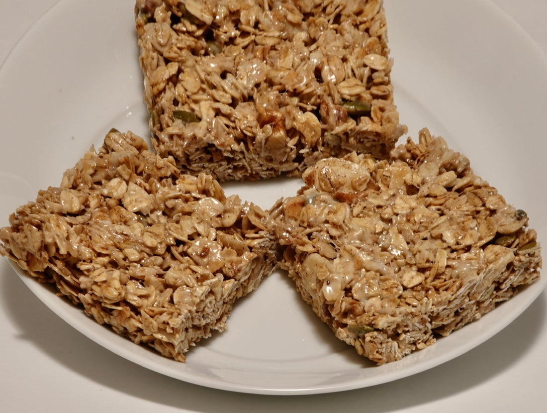 Three Granolala Marshmallow Squares on plate