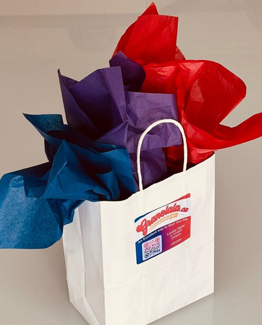 Granolala colourful white paper bag