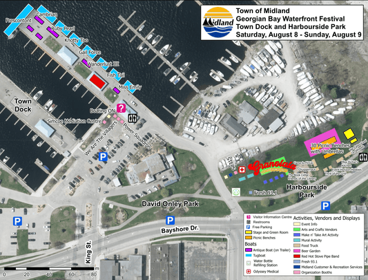 Granolala location at Midland's Georgian Bay Waterfront Festival